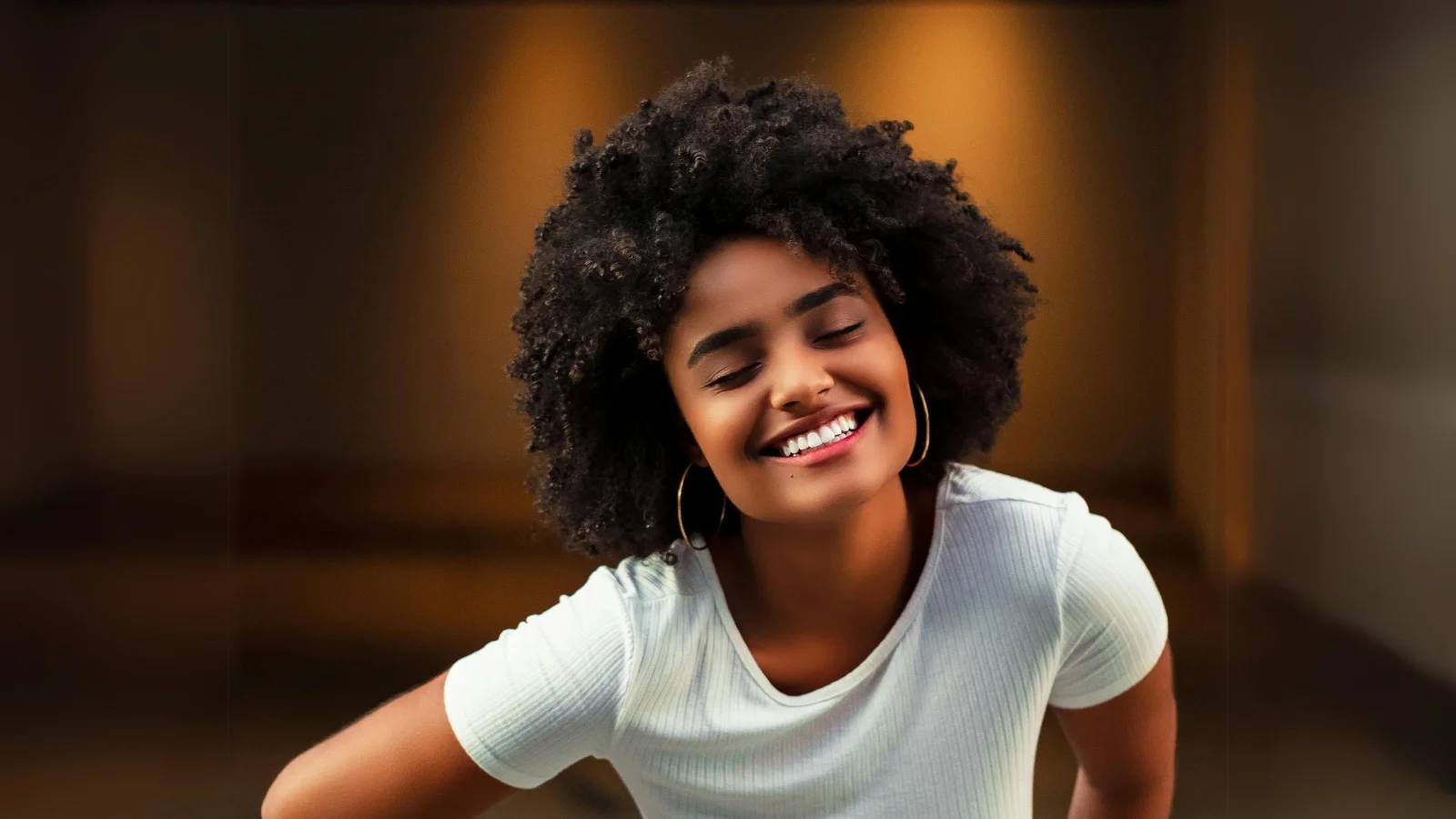 Natural white teeth